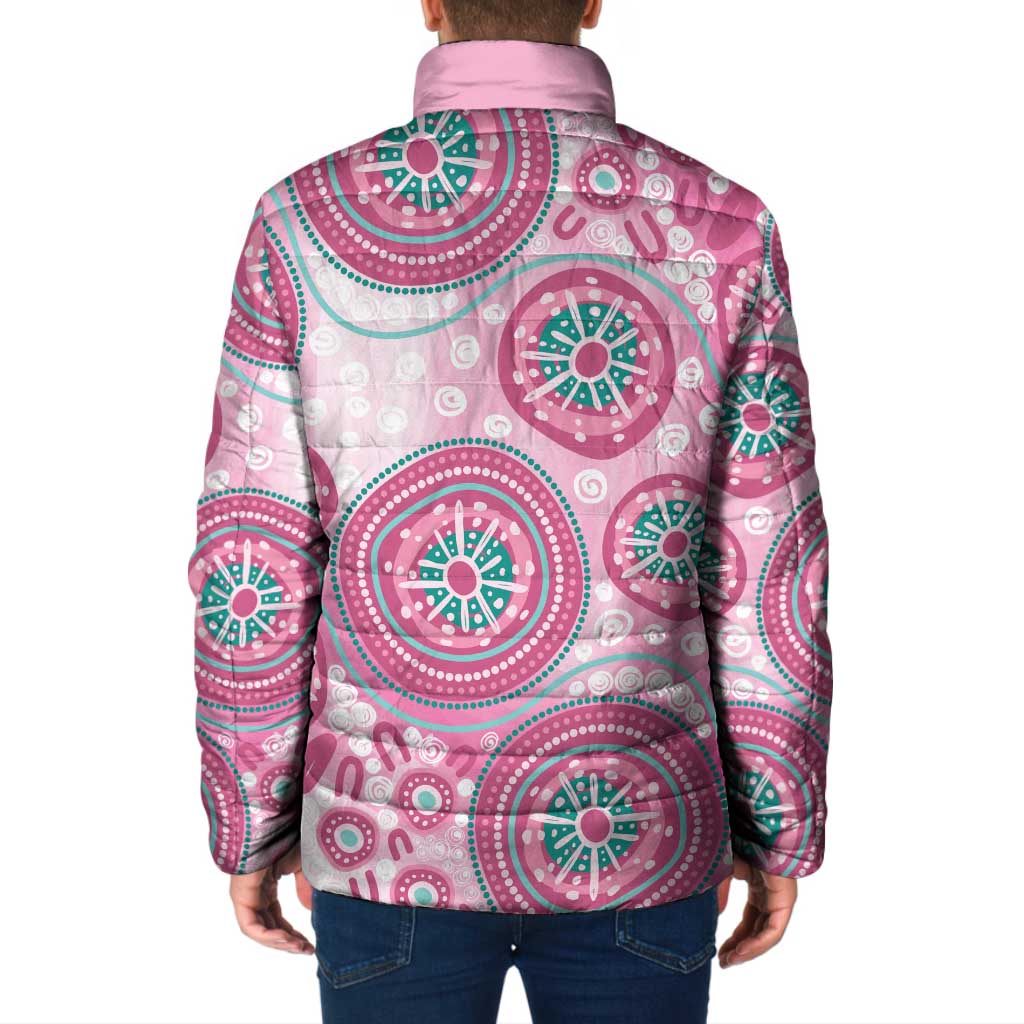 Hereditary Breast Cancer Awareness Australia Indigenous Padded Jacket Previvor - Aussie Hoodie
