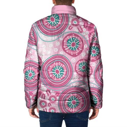 Hereditary Breast Cancer Awareness Australia Indigenous Padded Jacket Previvor - Aussie Hoodie