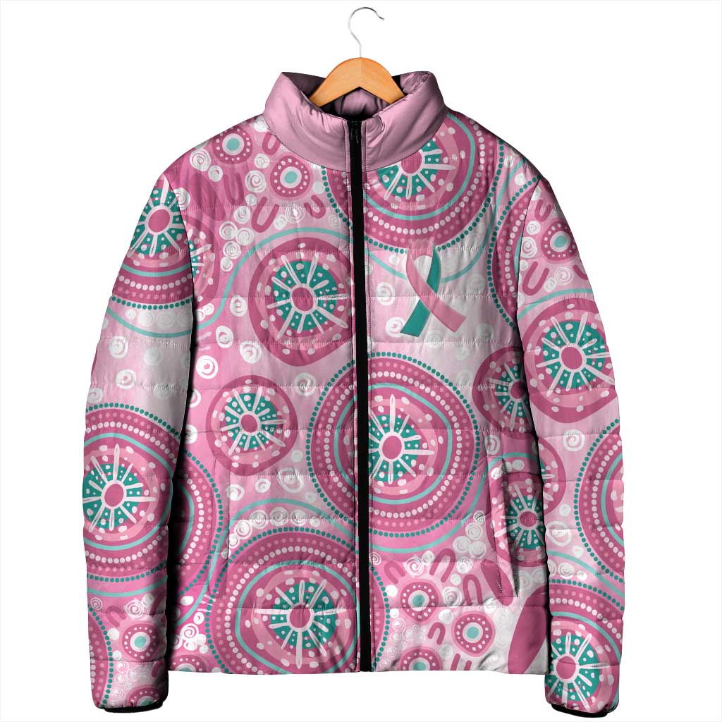 Hereditary Breast Cancer Awareness Australia Indigenous Padded Jacket Previvor - Aussie Hoodie