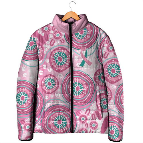 Hereditary Breast Cancer Awareness Australia Indigenous Padded Jacket Previvor - Aussie Hoodie
