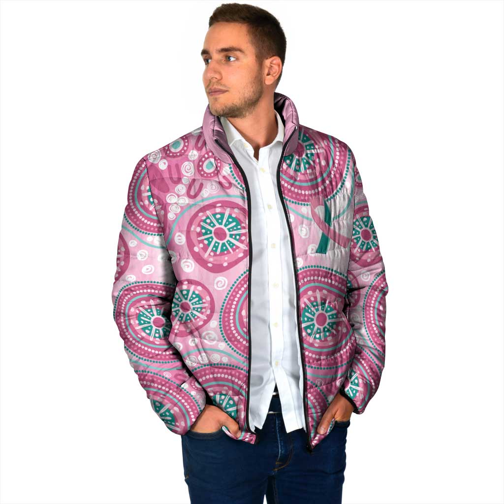 Hereditary Breast Cancer Awareness Australia Indigenous Padded Jacket Previvor - Aussie Hoodie