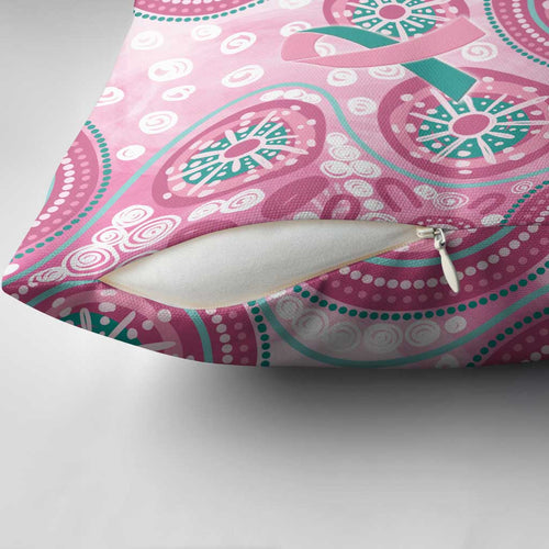 Hereditary Breast Cancer Awareness Australia Indigenous Pillow Cover Previvor - Aussie Hoodie