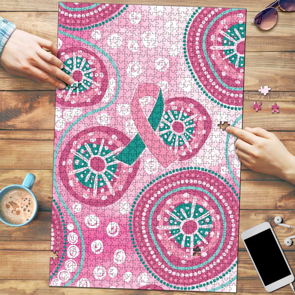 Hereditary Breast Cancer Awareness Australia Indigenous Puzzle Previvor - Aussie Hoodie