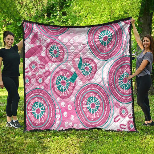 Hereditary Breast Cancer Awareness Australia Indigenous Quilt Previvor - Aussie Hoodie