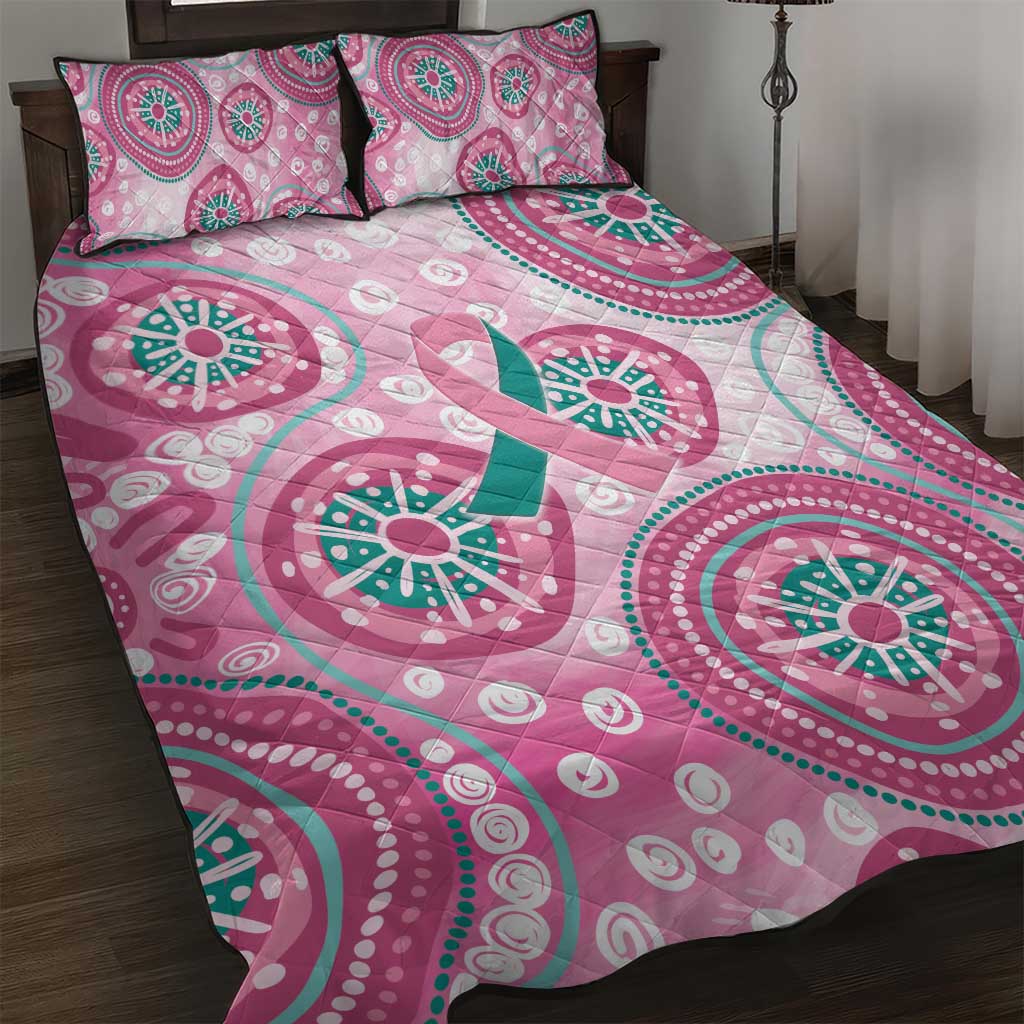 Hereditary Breast Cancer Awareness Australia Indigenous Quilt Bed Set Previvor - Aussie Hoodie