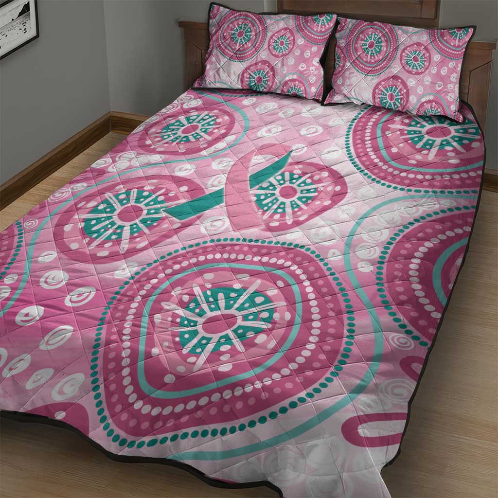 Hereditary Breast Cancer Awareness Australia Indigenous Quilt Bed Set Previvor - Aussie Hoodie