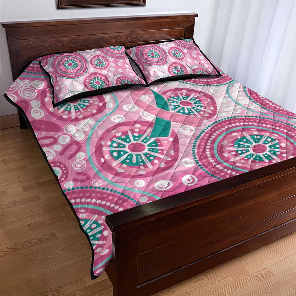 Hereditary Breast Cancer Awareness Australia Indigenous Quilt Bed Set Previvor - Aussie Hoodie