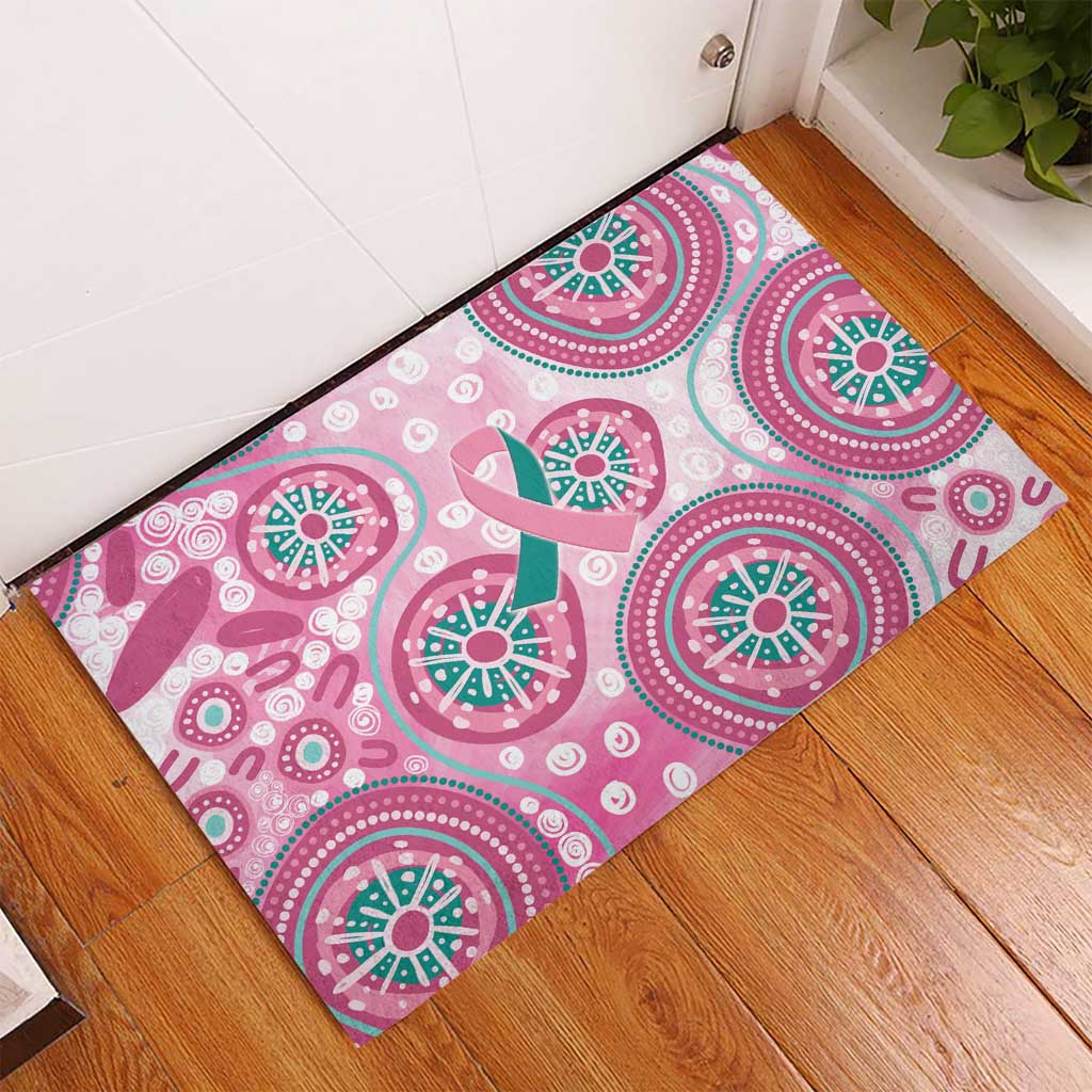 Hereditary Breast Cancer Awareness Australia Indigenous Rubber Doormat Previvor - Aussie Hoodie