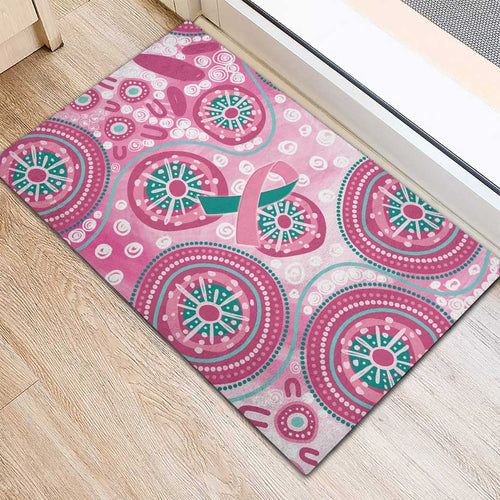 Hereditary Breast Cancer Awareness Australia Indigenous Rubber Doormat Previvor - Aussie Hoodie