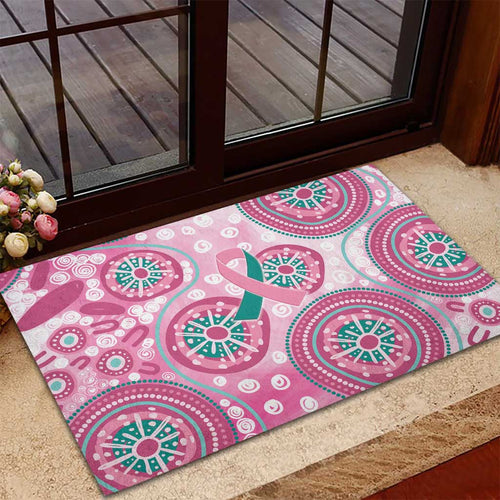 Hereditary Breast Cancer Awareness Australia Indigenous Rubber Doormat Previvor - Aussie Hoodie