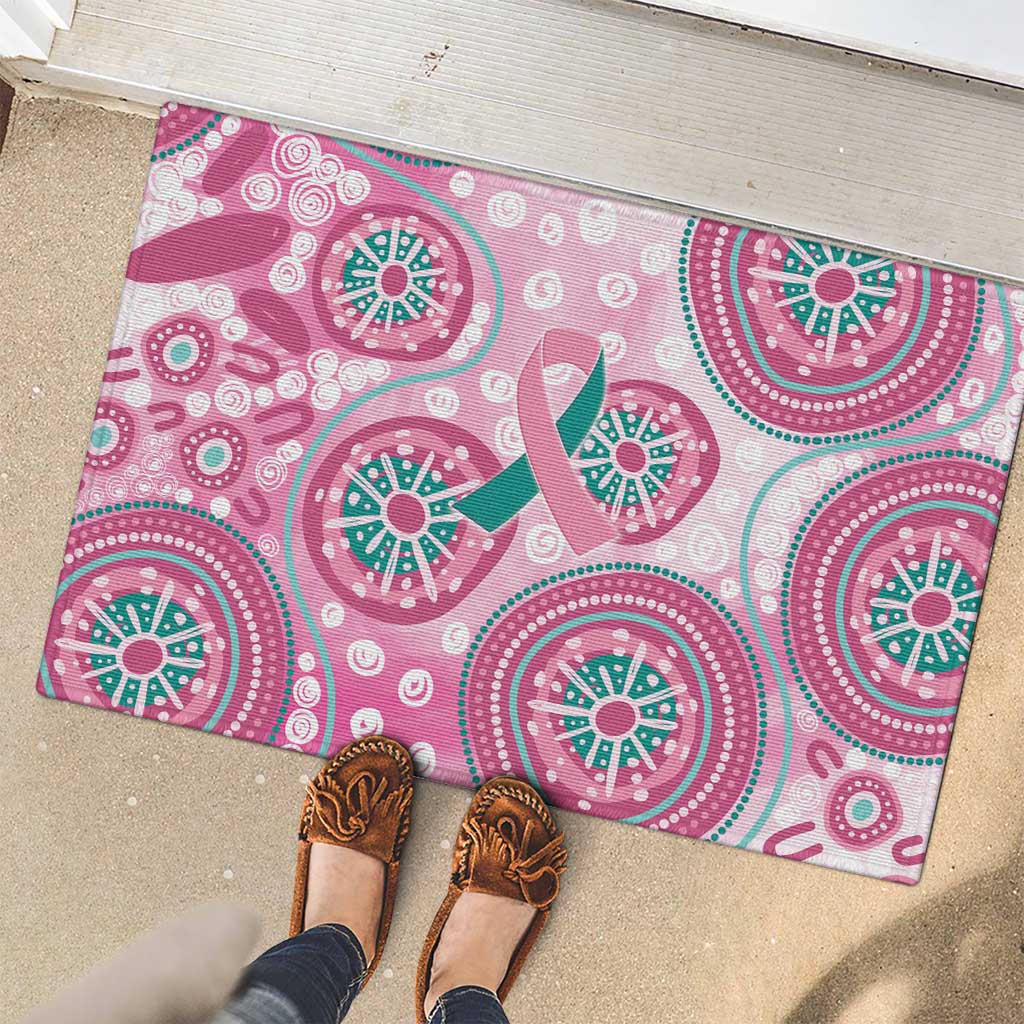 Hereditary Breast Cancer Awareness Australia Indigenous Rubber Doormat Previvor - Aussie Hoodie