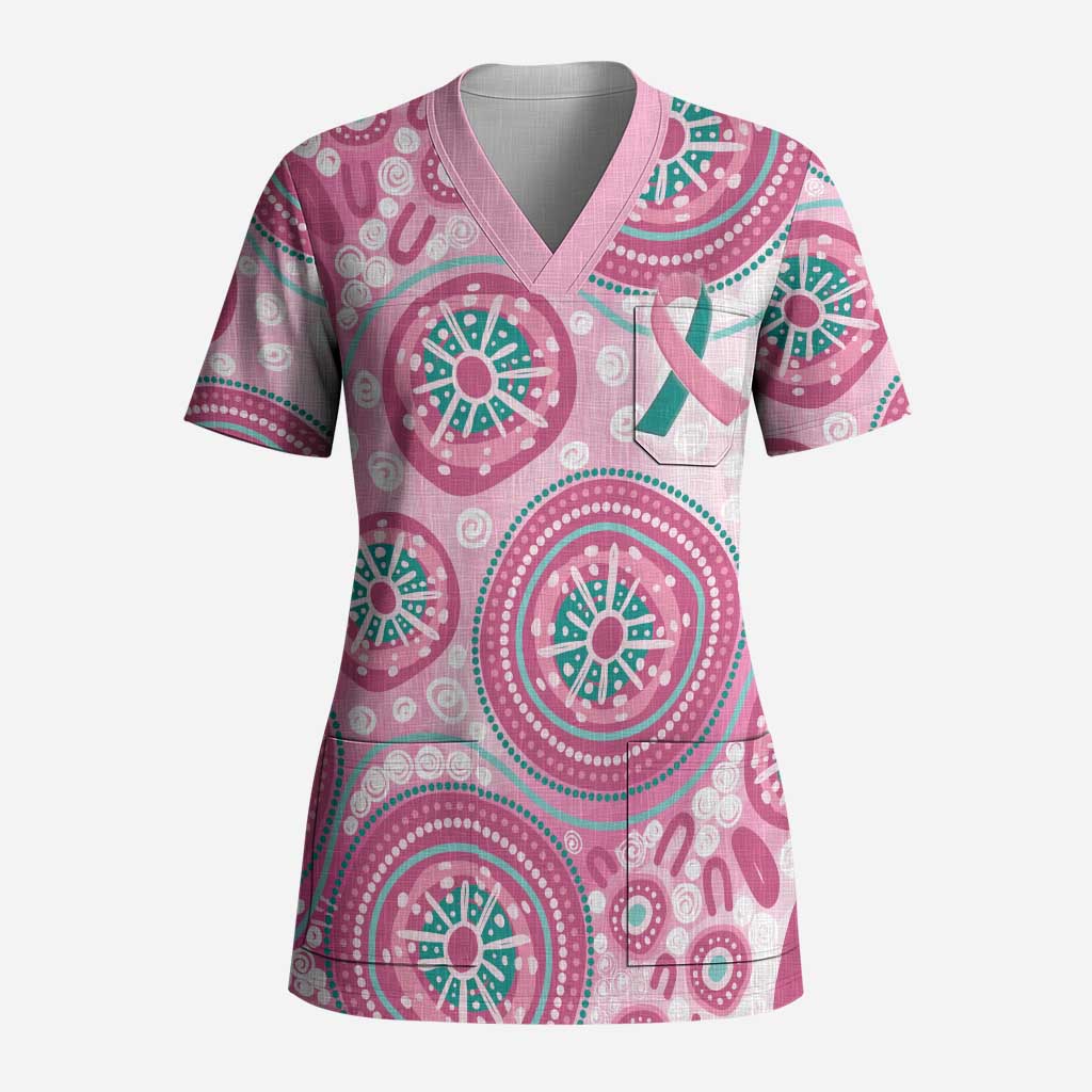 Hereditary Breast Cancer Awareness Australia Indigenous Scrub Top Previvor - Aussie Hoodie
