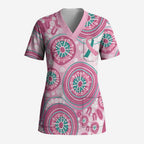 Hereditary Breast Cancer Awareness Australia Indigenous Scrub Top Previvor - Aussie Hoodie