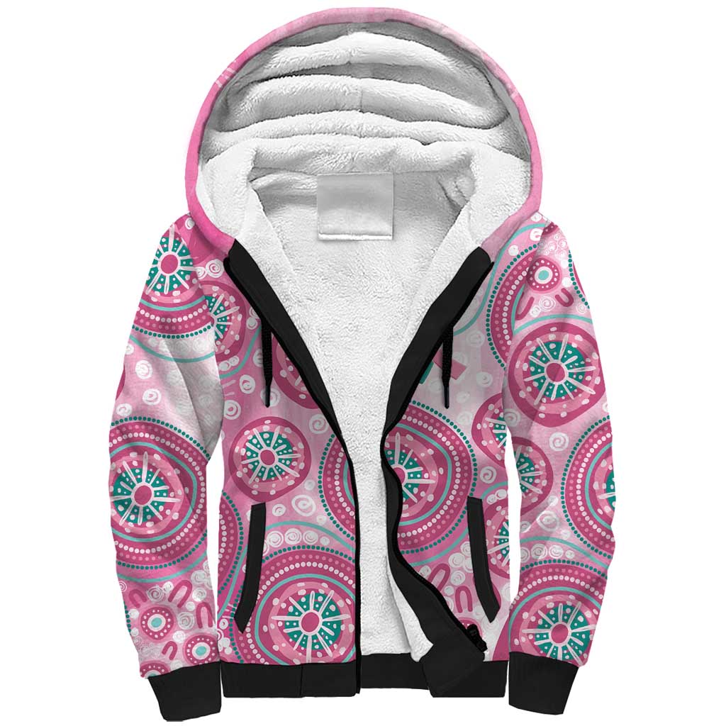 Hereditary Breast Cancer Awareness Australia Indigenous Sherpa Hoodie Previvor - Aussie Hoodie