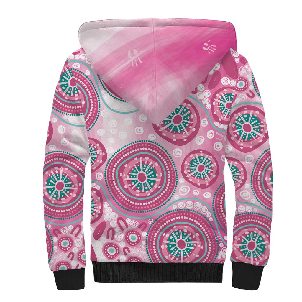 Hereditary Breast Cancer Awareness Australia Indigenous Sherpa Hoodie Previvor - Aussie Hoodie