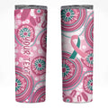 Personalized Hereditary Breast Cancer Awareness Australia Indigenous Skinny Tumbler Previvor - Aussie Hoodie