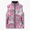 Hereditary Breast Cancer Awareness Australia Indigenous Sleeveless Puffer Jacket Previvor - Aussie Hoodie