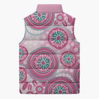 Hereditary Breast Cancer Awareness Australia Indigenous Sleeveless Puffer Jacket Previvor - Aussie Hoodie