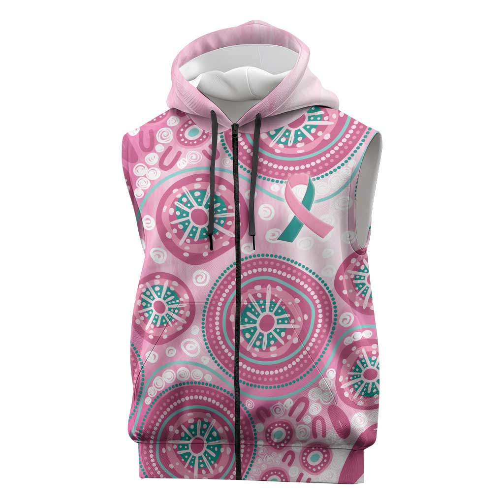 Hereditary Breast Cancer Awareness Australia Indigenous Sleeveless Zip Hoodie Previvor LT7