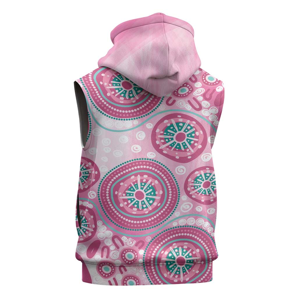 Hereditary Breast Cancer Awareness Australia Indigenous Sleeveless Zip Hoodie Previvor LT7