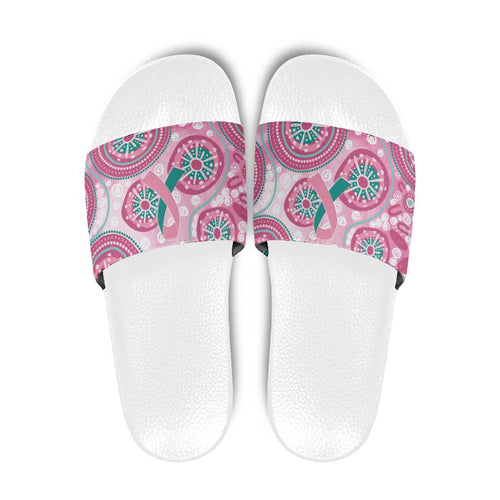 Hereditary Breast Cancer Awareness Australia Indigenous Slide Sandals Previvor - Aussie Hoodie