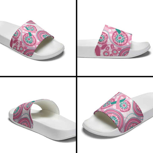 Hereditary Breast Cancer Awareness Australia Indigenous Slide Sandals Previvor - Aussie Hoodie
