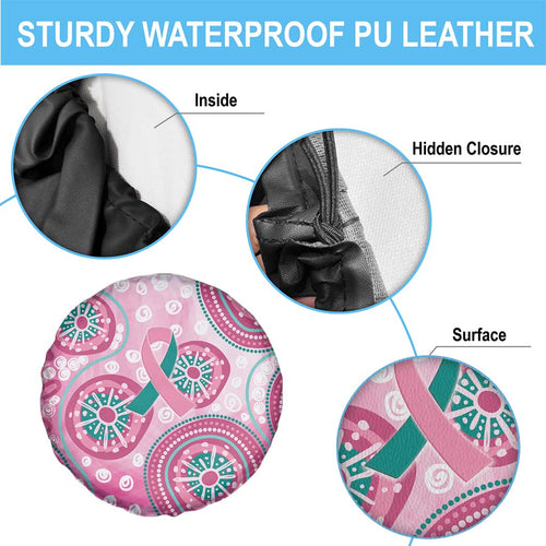 Hereditary Breast Cancer Awareness Australia Indigenous Spare Tire Cover Previvor - Aussie Hoodie
