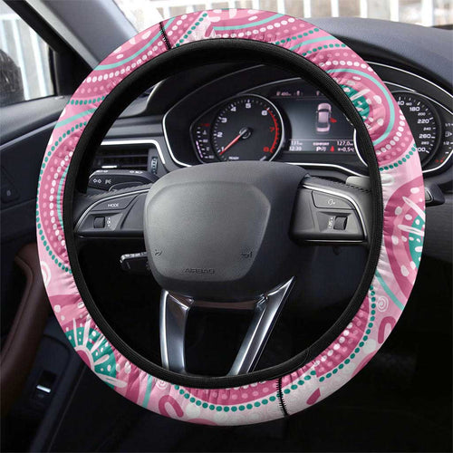 Hereditary Breast Cancer Awareness Australia Indigenous Steering Wheel Cover Previvor - Aussie Hoodie