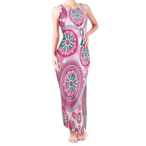 Hereditary Breast Cancer Awareness Australia Indigenous Tank Maxi Dress Previvor - Aussie Hoodie