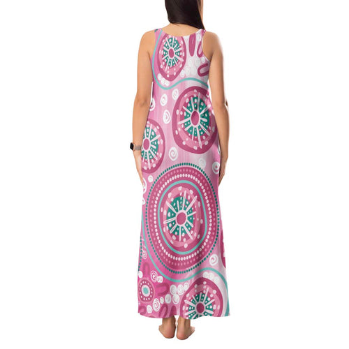 Hereditary Breast Cancer Awareness Australia Indigenous Tank Maxi Dress Previvor - Aussie Hoodie
