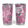 Personalized Hereditary Breast Cancer Awareness Australia Indigenous Tumbler Cup Previvor - Aussie Hoodie