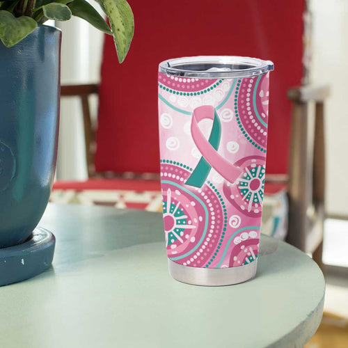 Personalized Hereditary Breast Cancer Awareness Australia Indigenous Tumbler Cup Previvor - Aussie Hoodie