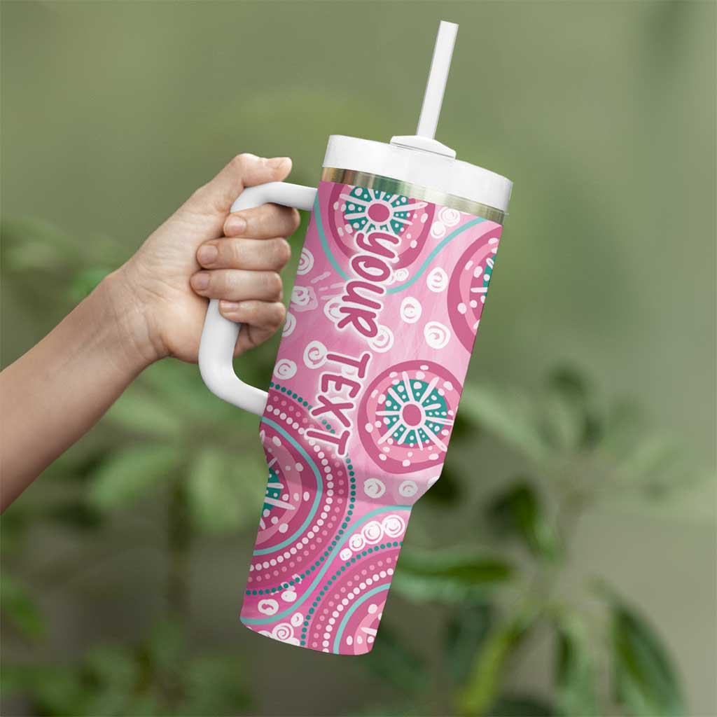 Personalized Hereditary Breast Cancer Awareness Australia Indigenous Tumbler With Handle Previvor - Aussie Hoodie