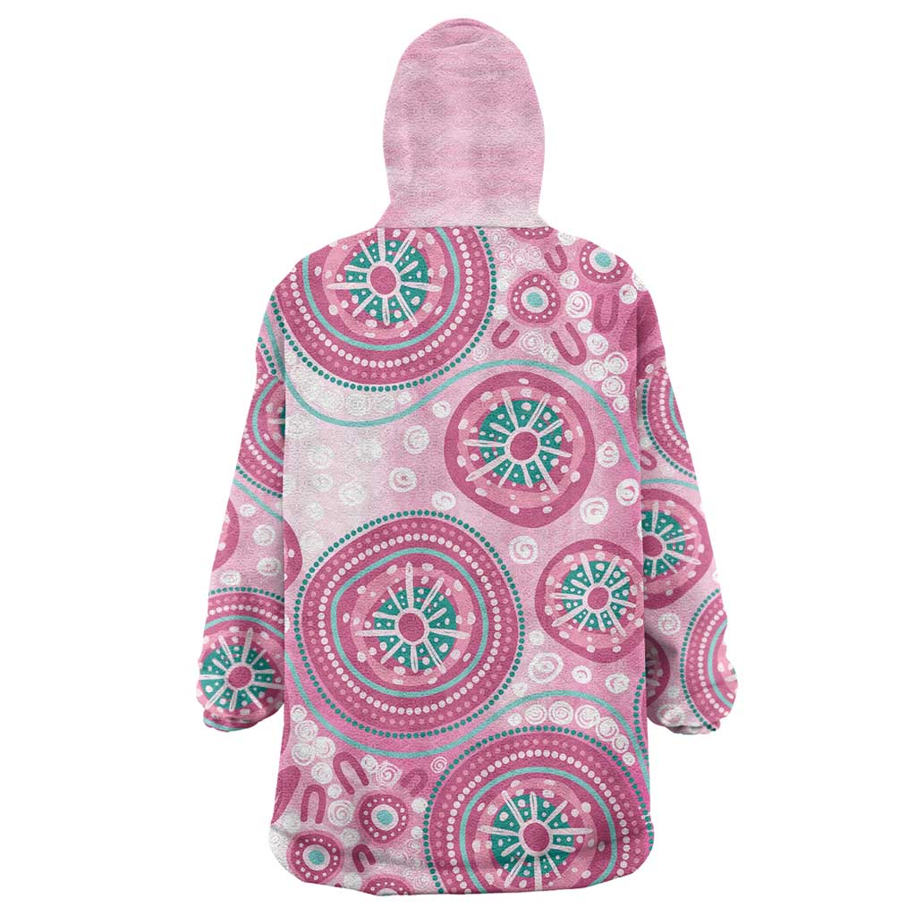 Hereditary Breast Cancer Awareness Australia Indigenous Wearable Blanket Hoodie Previvor - Aussie Hoodie
