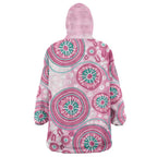 Hereditary Breast Cancer Awareness Australia Indigenous Wearable Blanket Hoodie Previvor - Aussie Hoodie