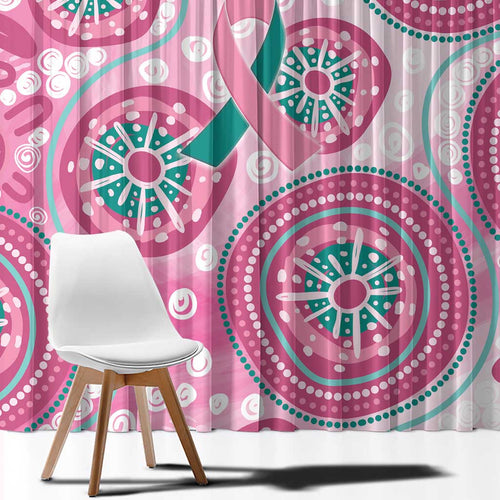 Hereditary Breast Cancer Awareness Australia Indigenous Window Curtain Previvor - Aussie Hoodie