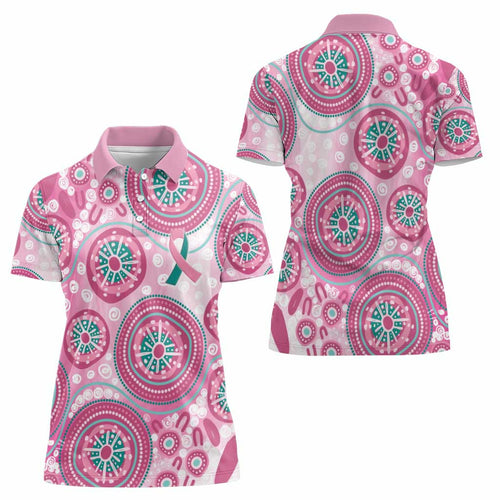 Hereditary Breast Cancer Awareness Australia Indigenous Women Polo Shirt Previvor - Aussie Hoodie