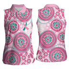 Hereditary Breast Cancer Awareness Australia Indigenous Women Sleeveless Polo Shirt Previvor - Aussie Hoodie