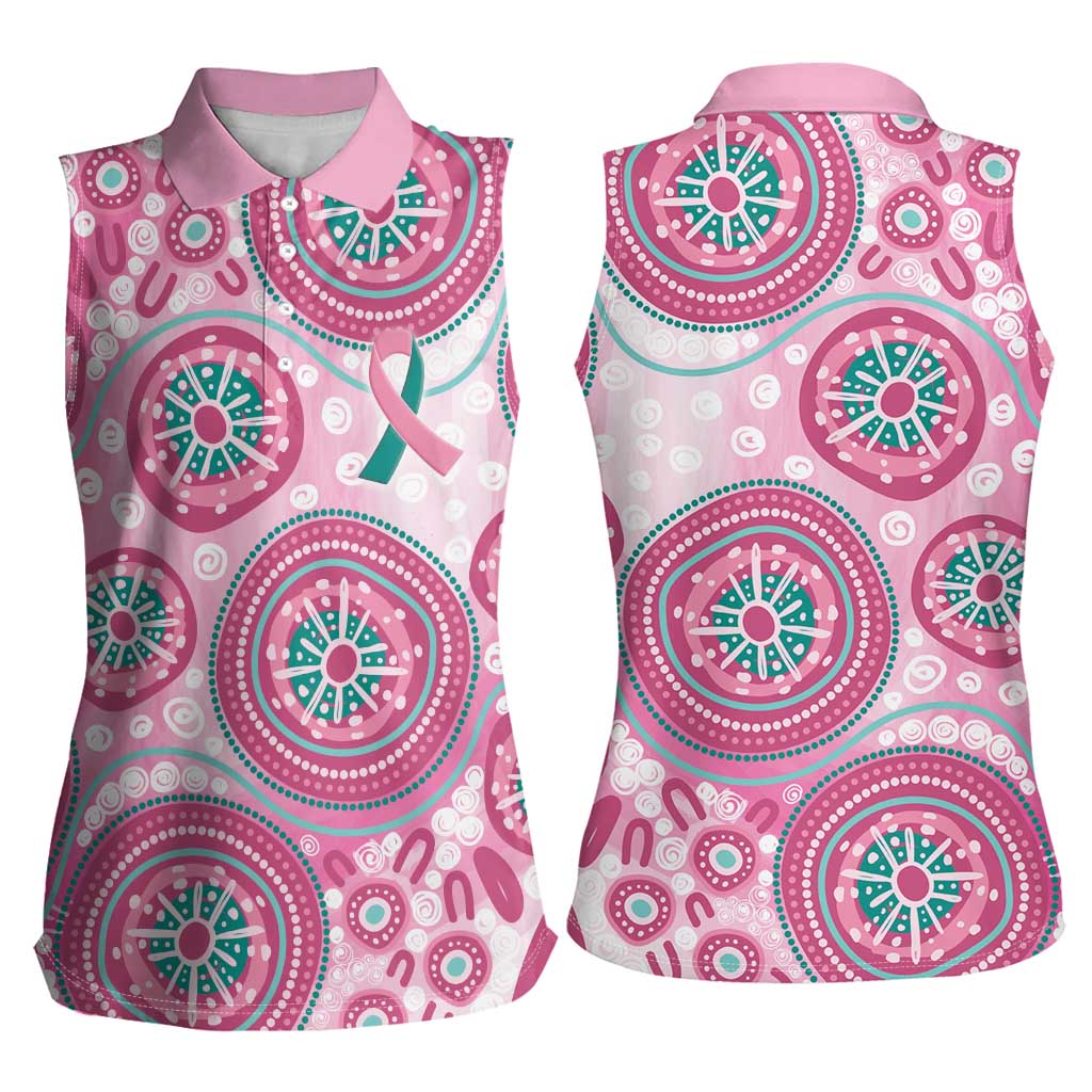 Hereditary Breast Cancer Awareness Australia Indigenous Women Sleeveless Polo Shirt Previvor - Aussie Hoodie