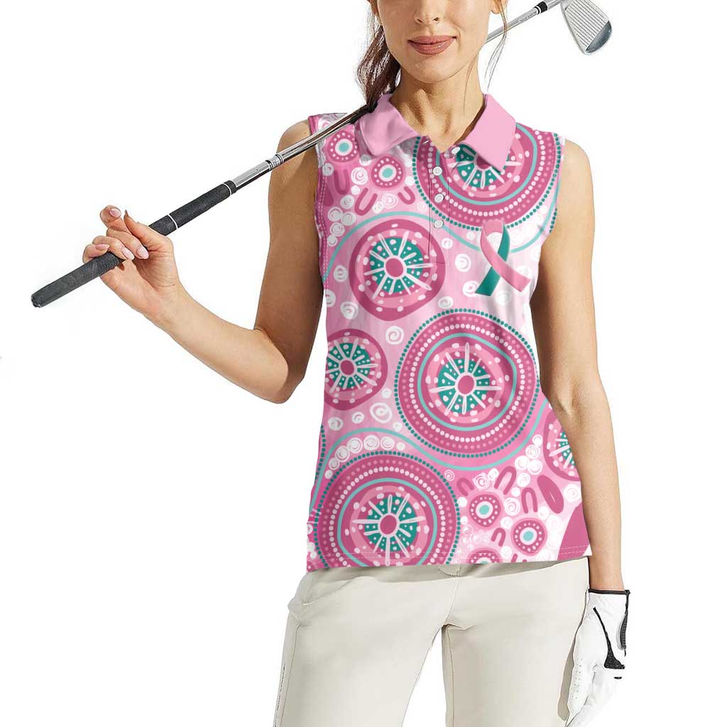 Hereditary Breast Cancer Awareness Australia Indigenous Women Sleeveless Polo Shirt Previvor - Aussie Hoodie