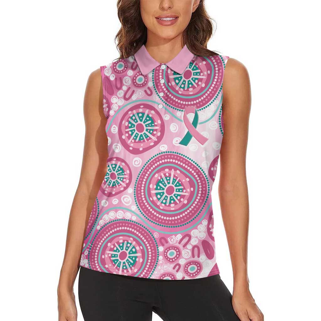 Hereditary Breast Cancer Awareness Australia Indigenous Women Sleeveless Polo Shirt Previvor - Aussie Hoodie