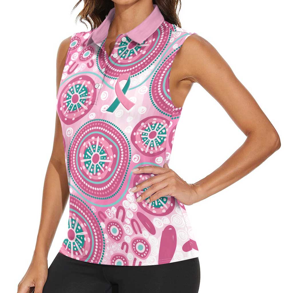 Hereditary Breast Cancer Awareness Australia Indigenous Women Sleeveless Polo Shirt Previvor - Aussie Hoodie