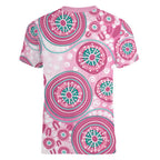 Hereditary Breast Cancer Awareness Australia Indigenous Women V-Neck T-Shirt Previvor - Aussie Hoodie