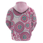 Hereditary Breast Cancer Awareness Australia Indigenous Zip Hoodie Previvor - Aussie Hoodie