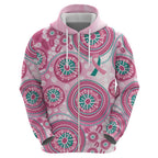 Hereditary Breast Cancer Awareness Australia Indigenous Zip Hoodie Previvor - Aussie Hoodie