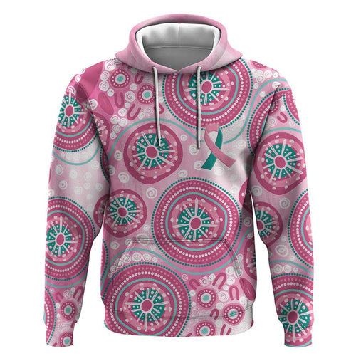 Hereditary Breast Cancer Awareness Australia Indigenous Zip Hoodie Previvor - Aussie Hoodie
