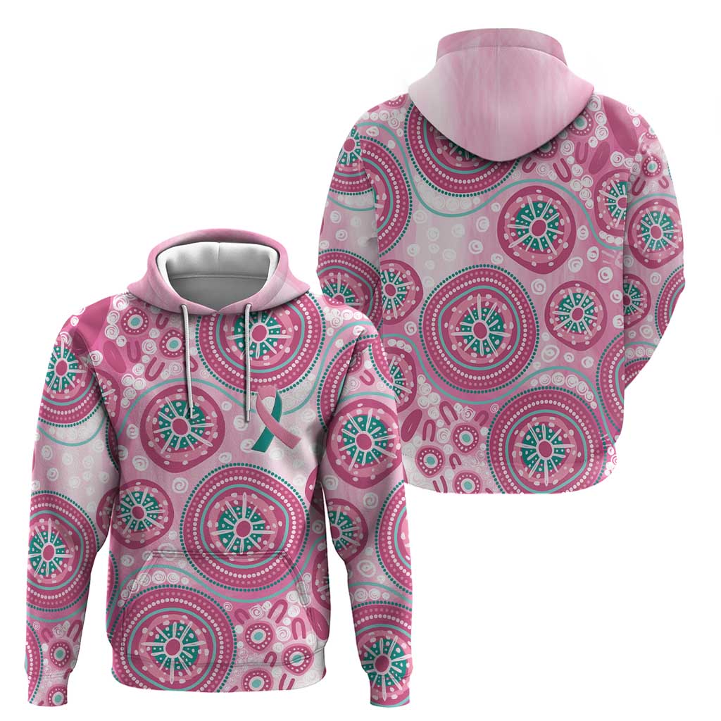 Hereditary Breast Cancer Awareness Australia Indigenous Zip Hoodie Previvor - Aussie Hoodie