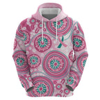 Hereditary Breast Cancer Awareness Australia Indigenous Zip Hoodie Previvor - Aussie Hoodie