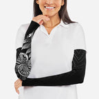 New Zealand Ta Moko Silver Fern Arm Sleeves Taniko Taniwha Motifs