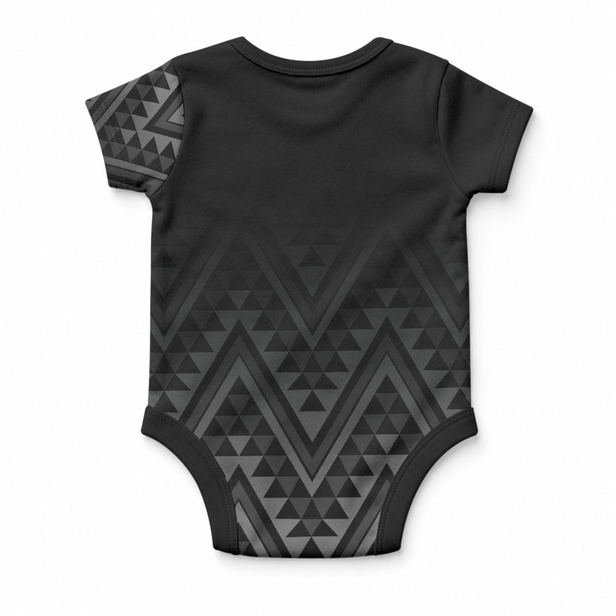 New Zealand Ta Moko Silver Fern Baby Onesie Taniko Taniwha Motifs